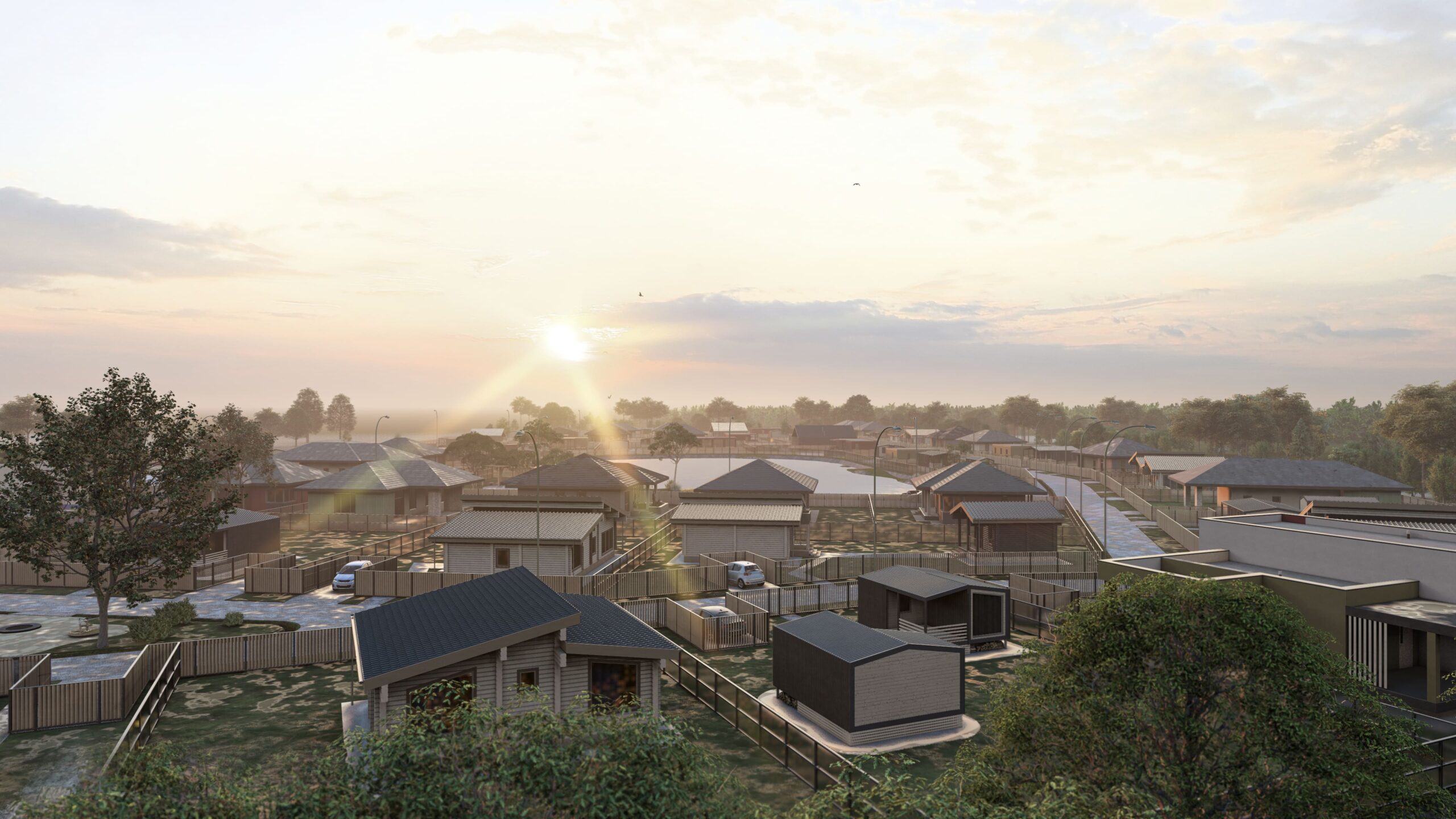 Утренний туман над поляной